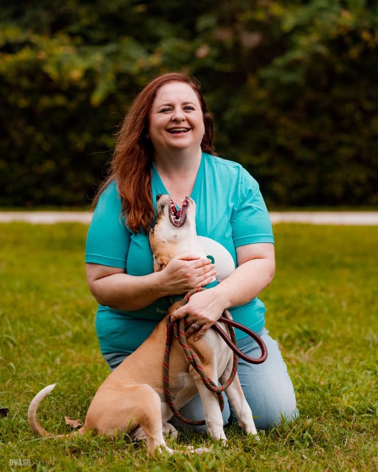 Myself with rescue dog